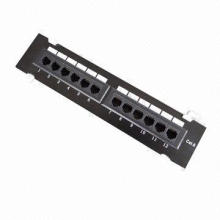 Patch Panel with 12-Port CAT6 UTP